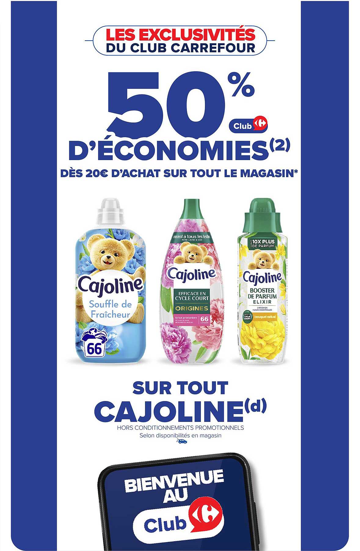 50% d’économies Club Carrefour dès 20€ d’achat sur tout le magasin