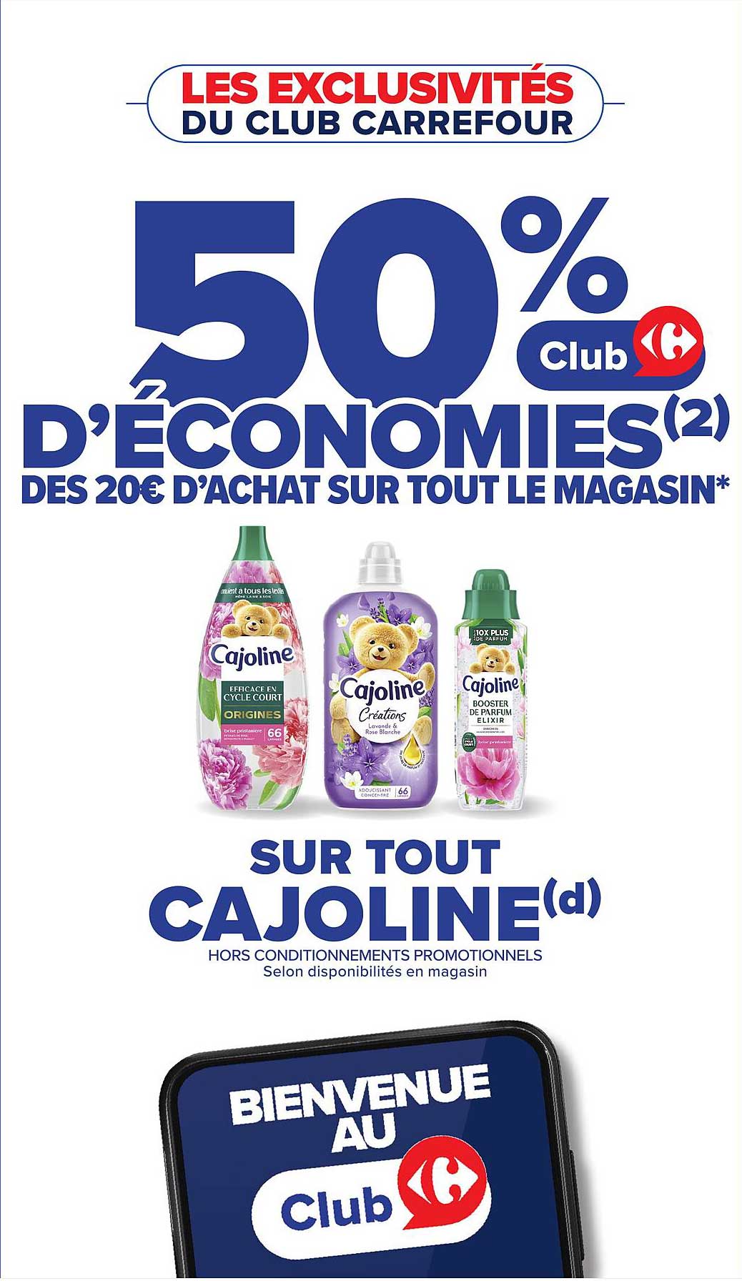50% D'économies Club Carrefour sur tout le magasin