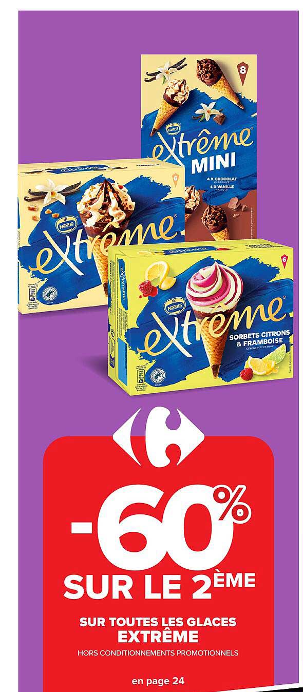 -60% SUR LE 2ème SUR TOUTES LES GLACES EXTREME