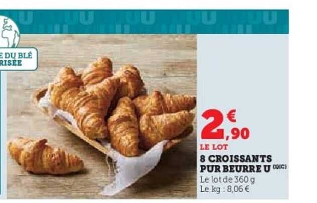 8 CROISSANTS PUR BEURRE U