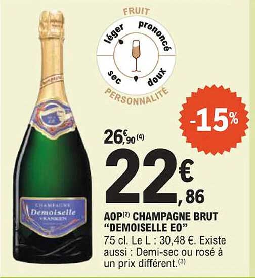 AOP(2) CHAMPAGNE BRUT "DEMOISELLE E0"