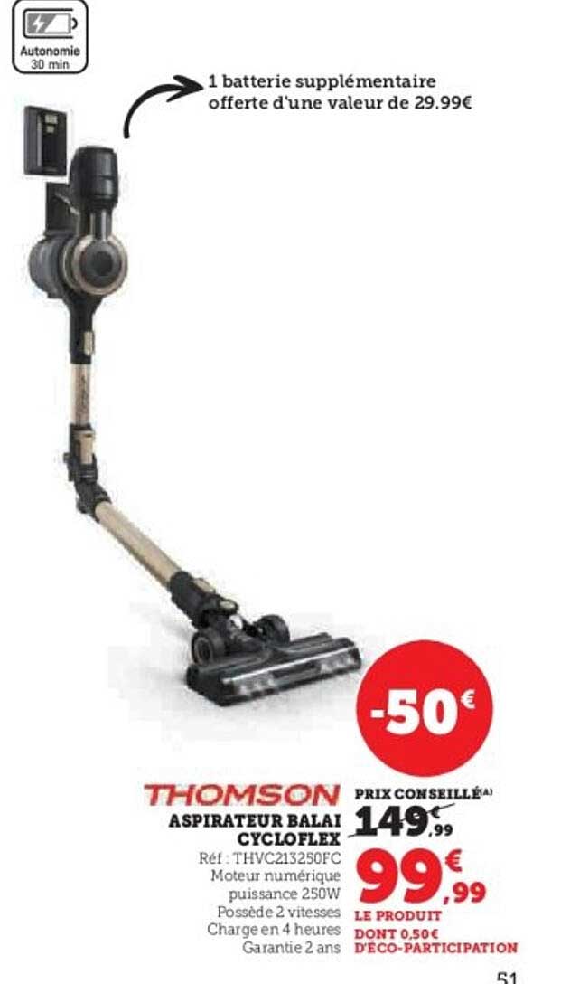 Aspirateur Balai Cycloflex Thomson