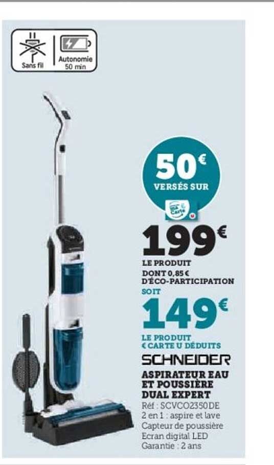 Aspirateur eau et poussière Dual Expert Schneider