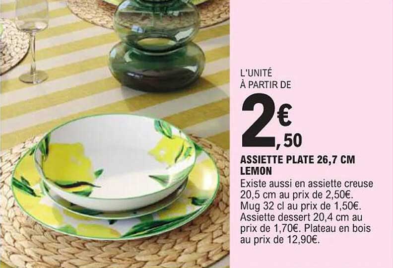 ASSIETTE PLATE 26,7 CM LEMON