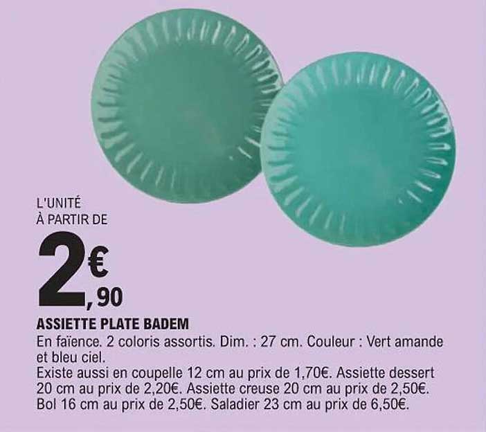 ASSIETTE PLATE BADEM