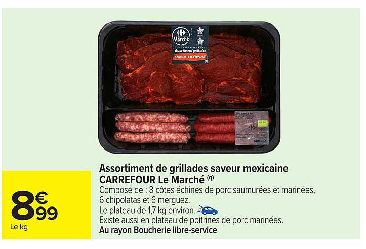 Assortiment de grillades saveur mexicaine
