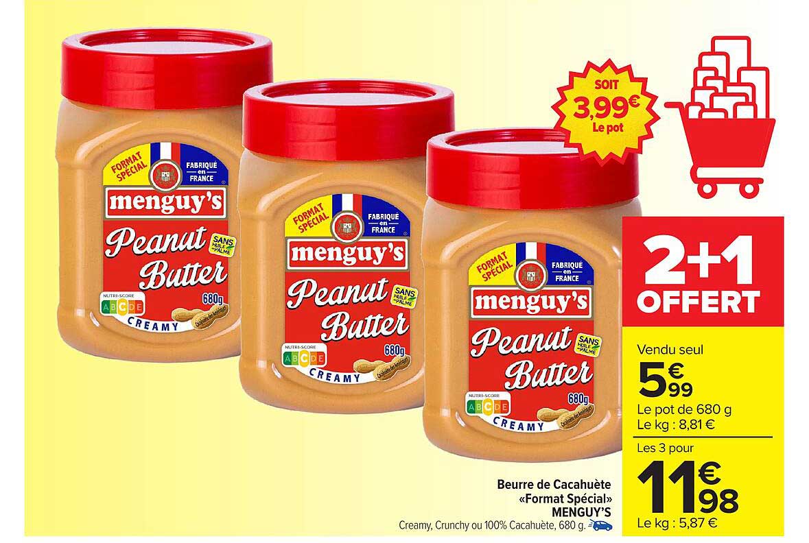 Beurre de Cacahuète «Format Spécial» MENGUY'S