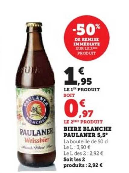 BIERE BLANCHE PAULANER 5,5°