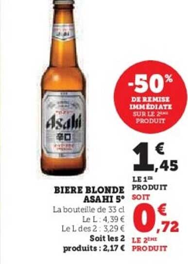 BIÈRE BLONDE ASAHI 5°
