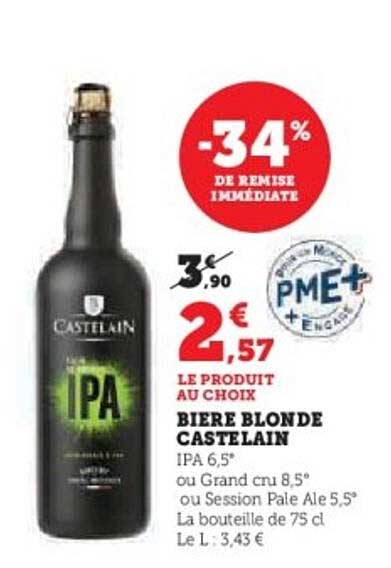 BIERE BLONDE CASTELAIN