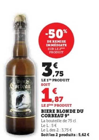 BIERE BLONDE DU CORBEAU 9°