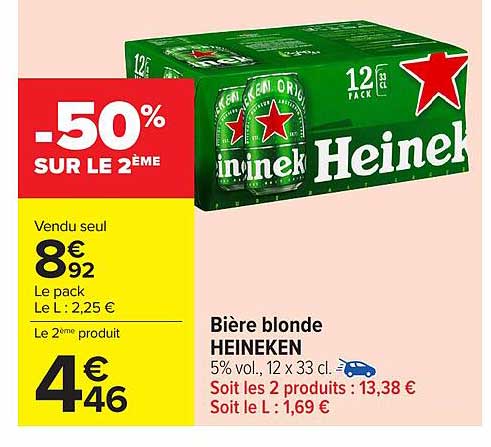 Bière blonde HEINEKEN