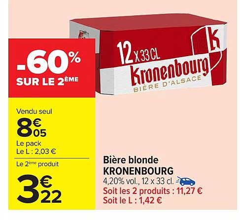 Bière blonde KRONENBOURG