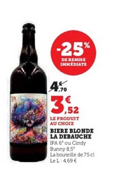BIERE BLONDE LA DEBAUCHE