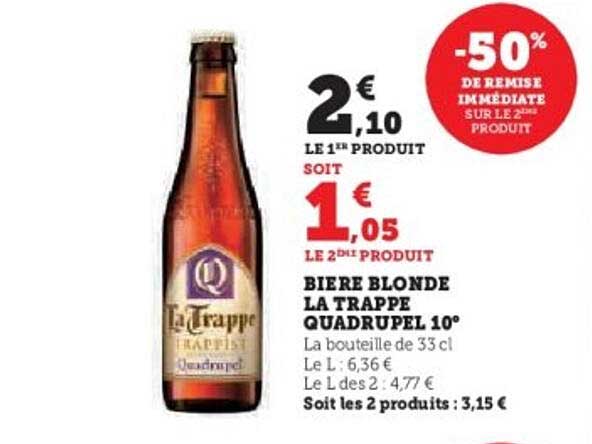Bière blonde La Trappe Quadruple 10°