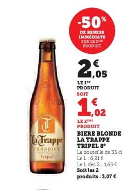BIERE BLONDE LA TRAPPE TRIPEL 8°