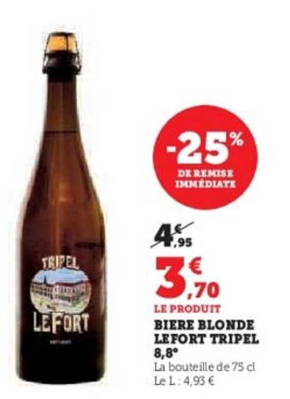 BIERE BLONDE LEFORT TRIPEL 8,8°