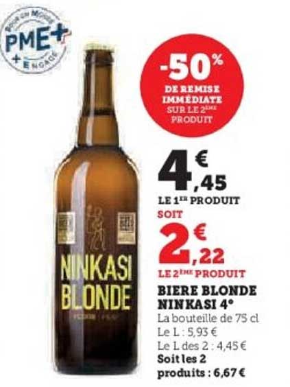 BIERE BLONDE NINKASI 4°
