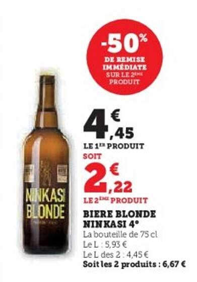 BIERE BLONDE NINKASI 4°