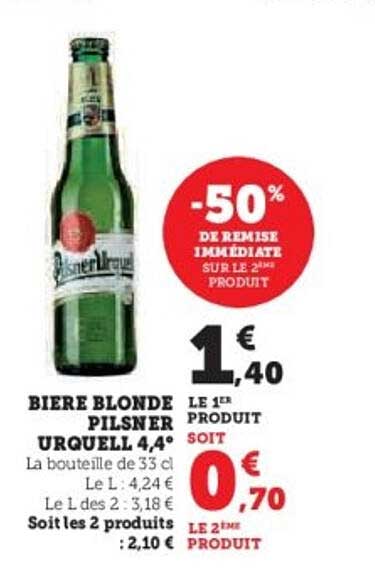 BIERE BLONDE PILSNER URQUELL 4,4°