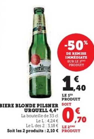 BIERE BLONDE PILSNER URQUELL 4,4°