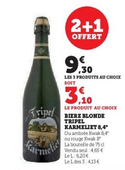 BIERE BLONDE TRIPEL KARMELIET 8,4°