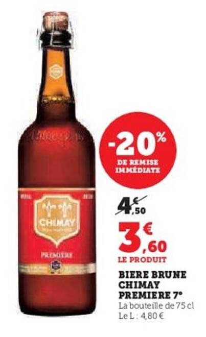 BIERE BRUNE CHIMAY PREMIERE 7°