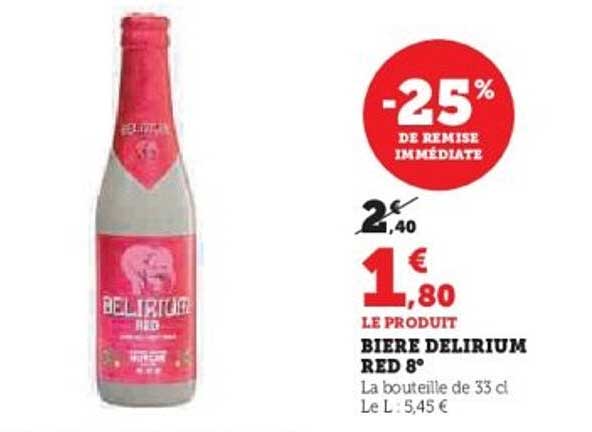 BIERE DELIRIUM RED 8°