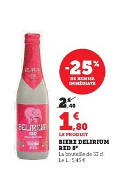 BIERE DELIRIUM RED 8°