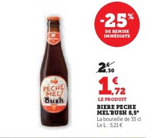 BIERE PECHE MEL'BUSH 8,5°
