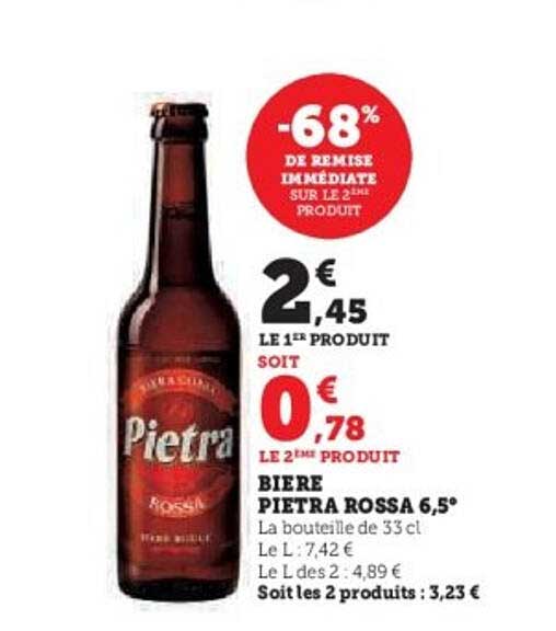 BIERE PIETRA ROSSA 6,5°