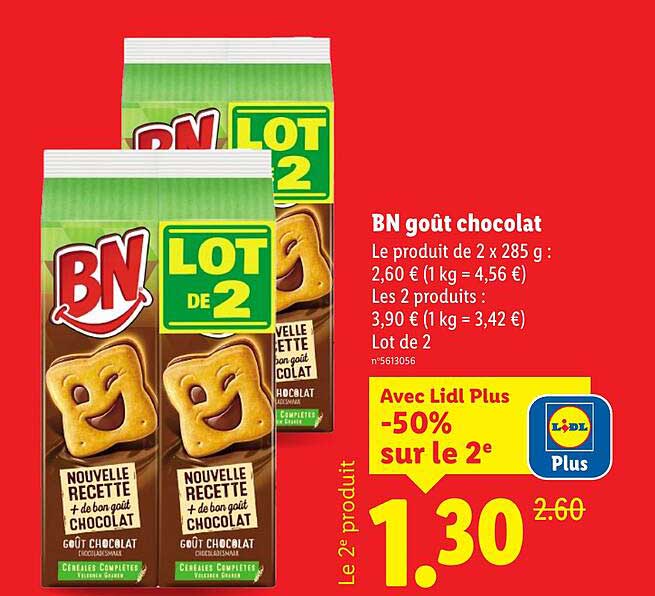 BN goût chocolat