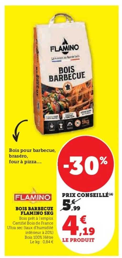 BOIS BARBECUE FLAMINO 5KG