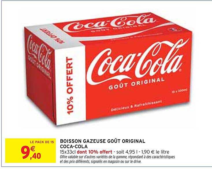 BOISSON GAZEUSE GOÛT ORIGINAL COCA-COLA