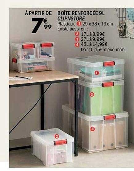 BOÎTE RENFORCÉE 9L CLIPSTORE