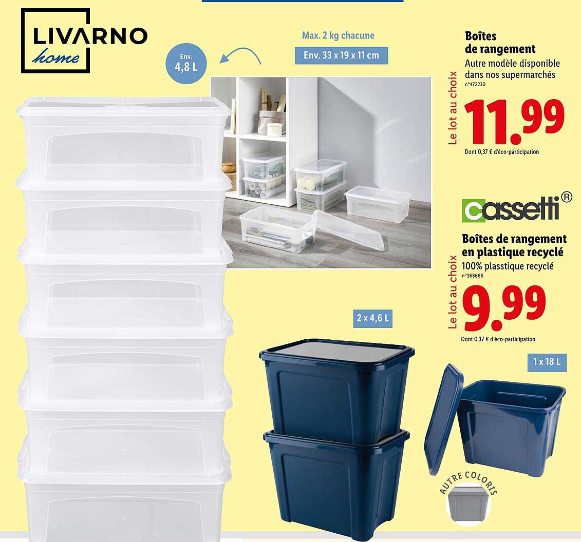 Boîtes de rangement
