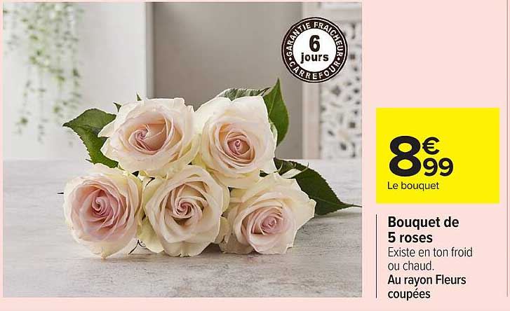 Bouquet de 5 roses