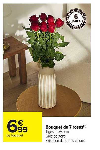 Bouquet de 7 roses(h)