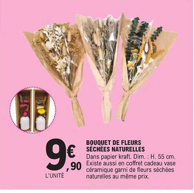 BOUQUET DE FLEURS SÉCHÉES NATURELLES