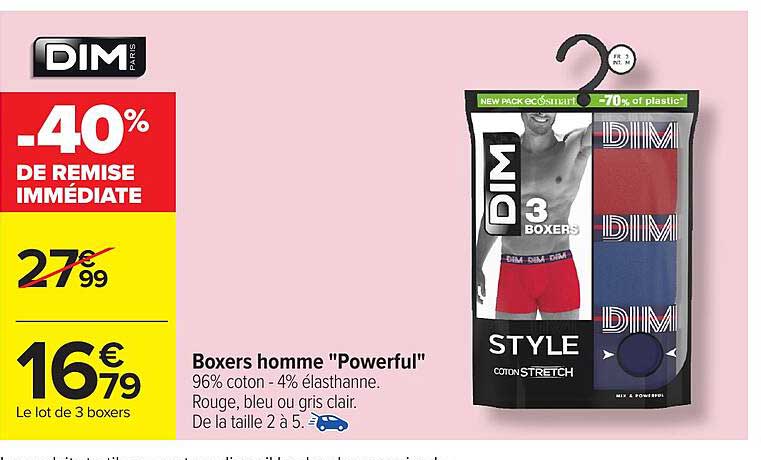 Boxers homme "Powerful"