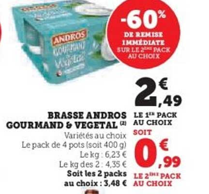 BRASSE ANDROS GOURMAND & VÉGÉTAL