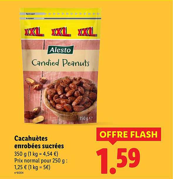 Cacahuètes enrobées sucrées