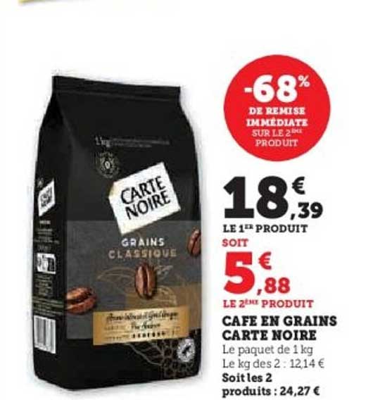 CAFÉ EN GRAINS CARTE NOIRE