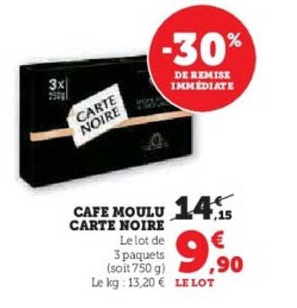 CAFE MOULU CARTE NOIRE