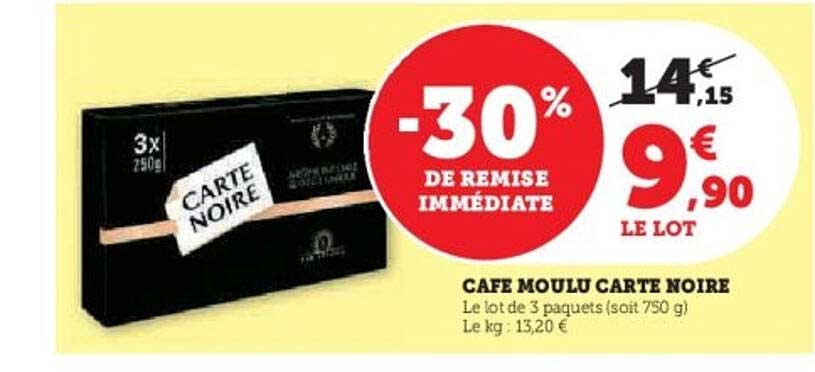 CAFE MOULU CARTE NOIRE