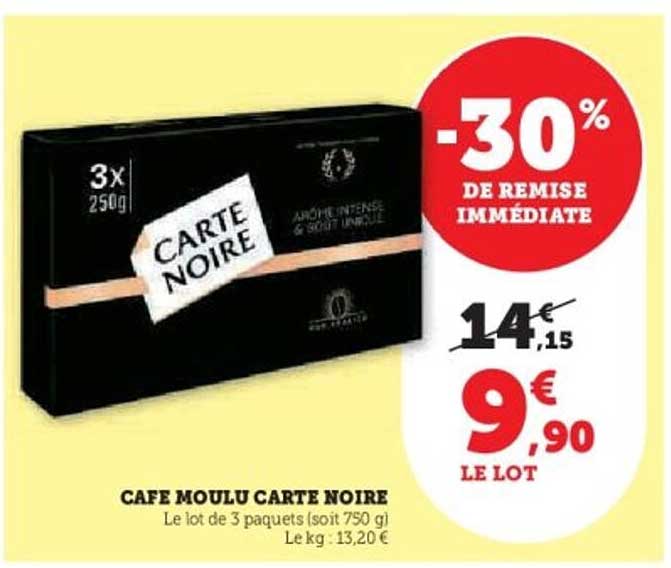 CAFE MOULU CARTE NOIRE