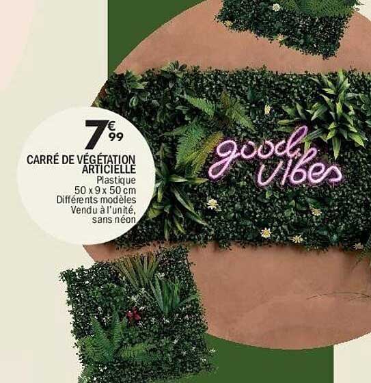CARRÉ DE VÉGÉTATION ARTIFICIELLE