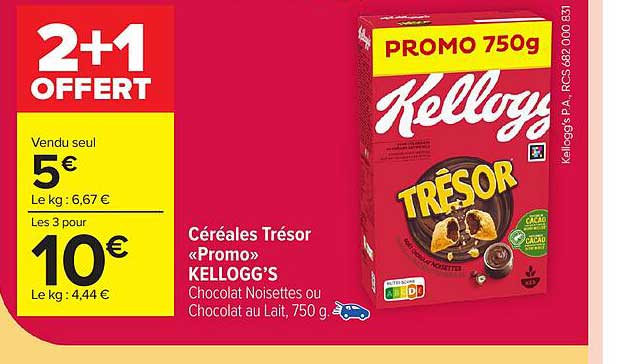 Céréales Trésor «Promo» KELLOGG’S