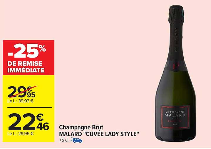 Champagne Brut MALARD "CUVÉE LADY STYLE"