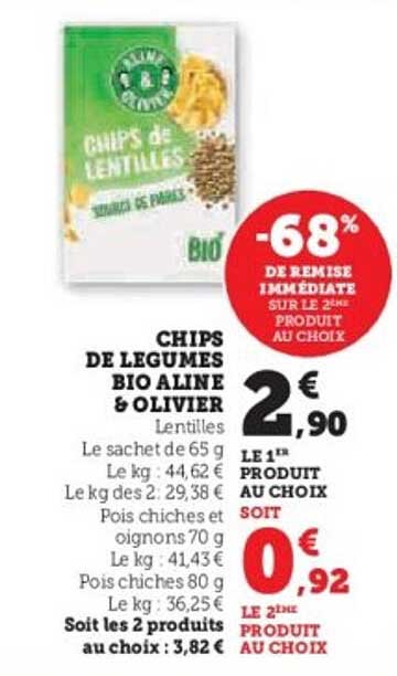 CHIPS DE LEGUMES BIO ALINE & OLIVIER